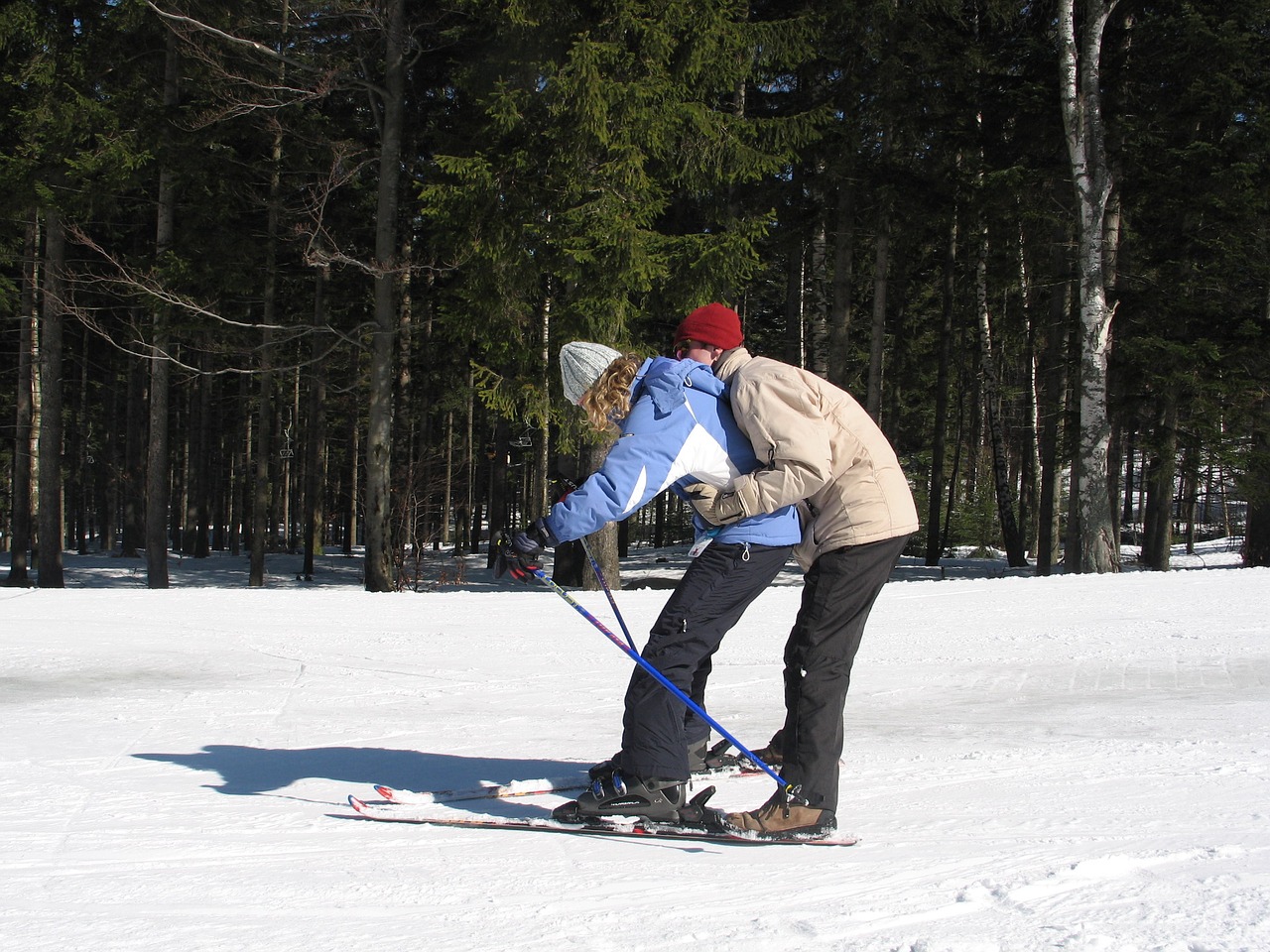 Gemeinsam Skifahren macht Spass